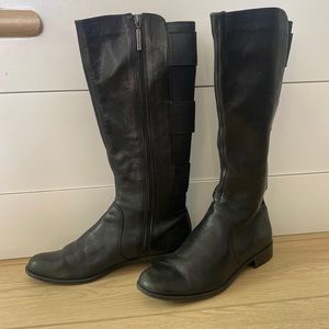 Calvin Klein black riding boot